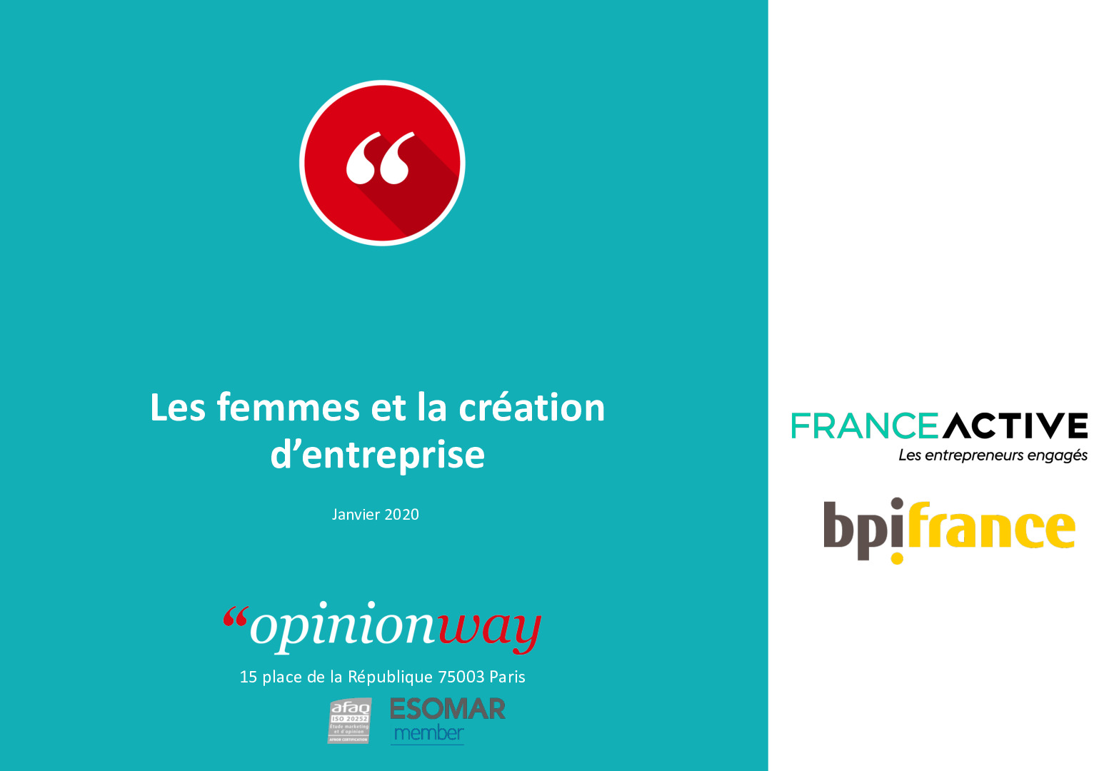 OpinionWay pour France Active et Bpifrance – Les femmes et la creation dentreprise – Fevrier 2020-pdf