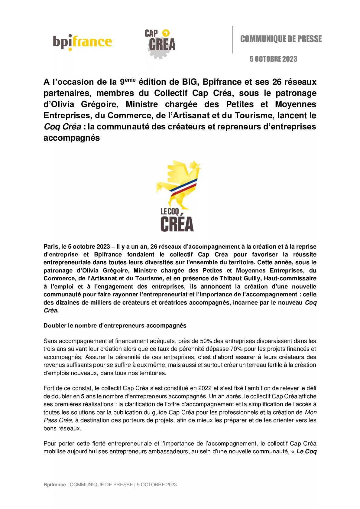2023 10 05 – Bpifrance et ses 26 réseaux partenaires lancent le Coq Créa-pdf