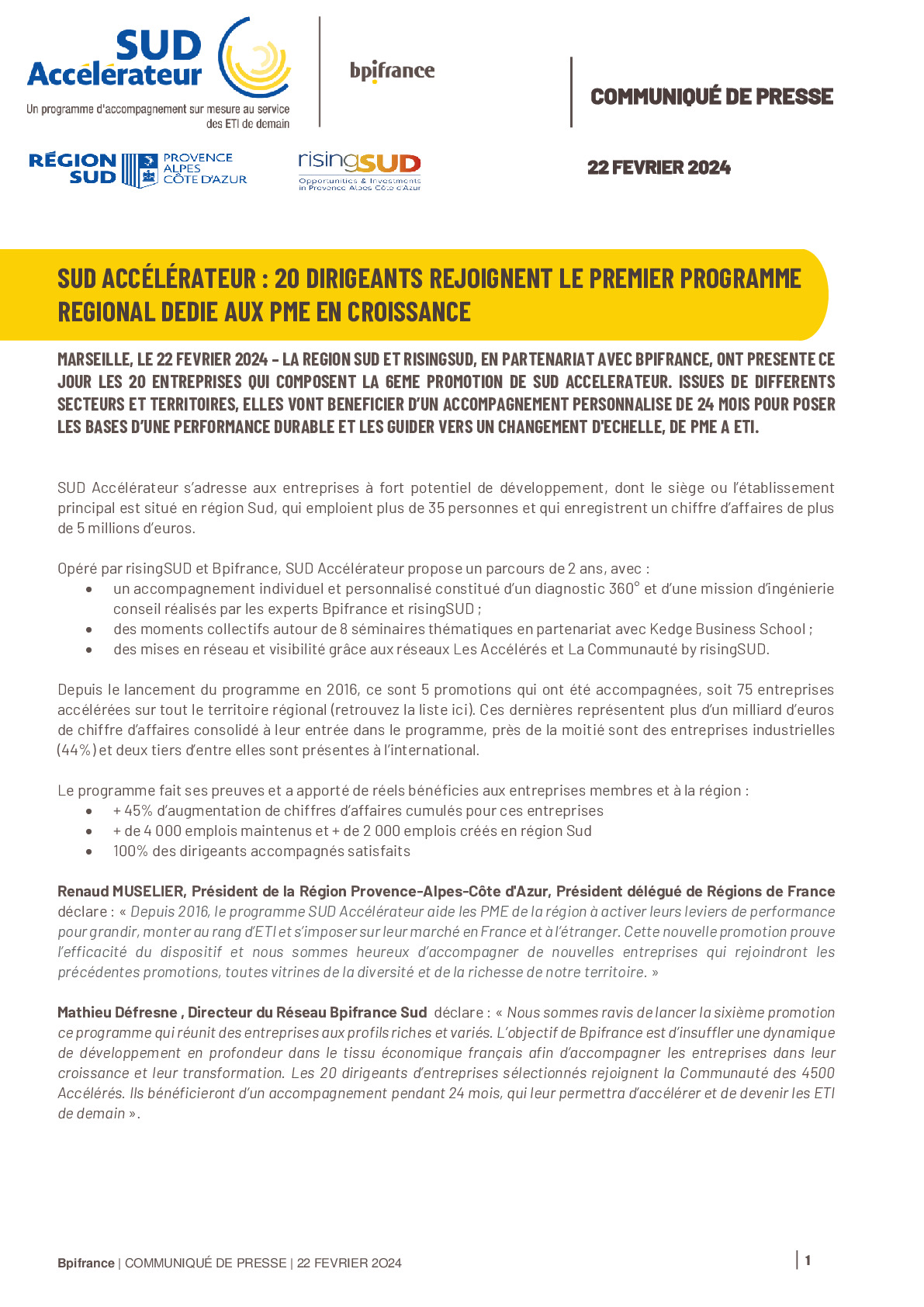 2024 02 22 – CP Bpifrance – Sud accélérateur  20 dirigeants rejoignent le premier programme regional dedie aux pme en croissance-pdf