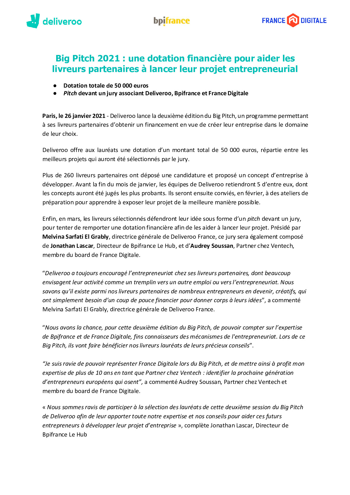 CP Deliveroo The Big Pitch 2021