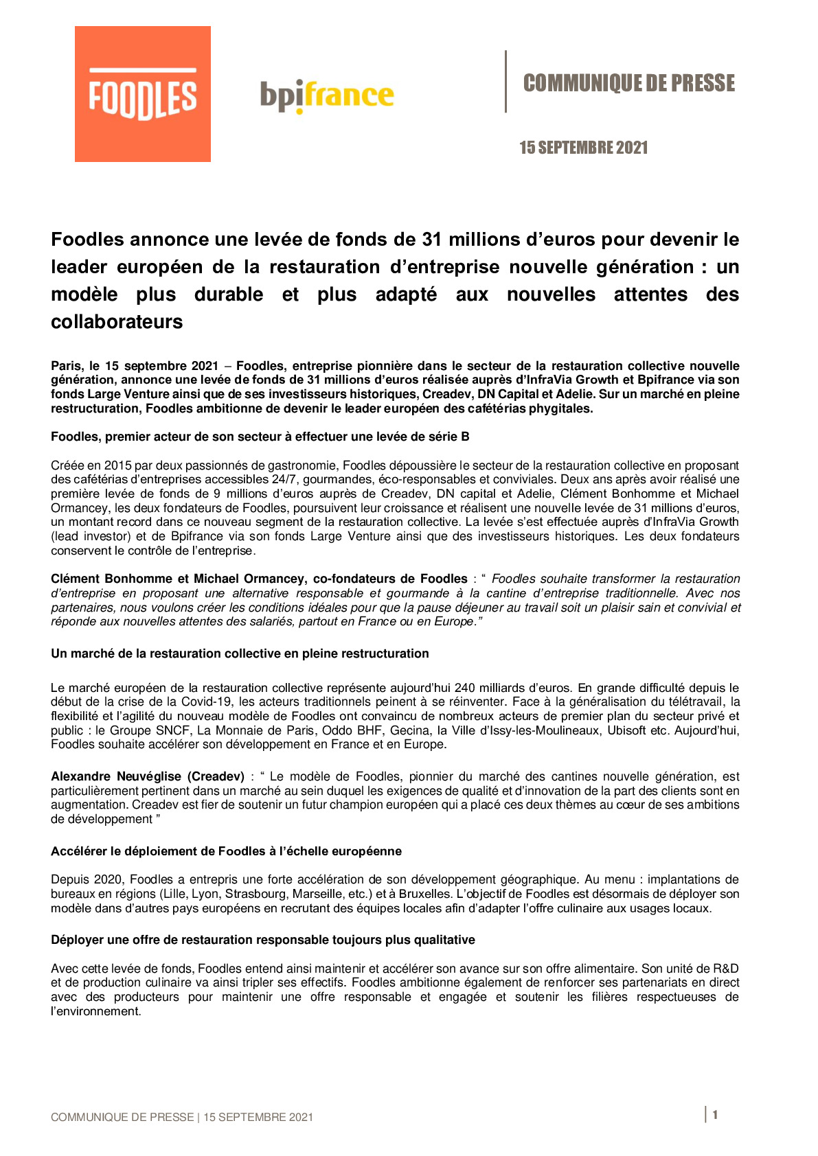 2021 09 15 – Communique de presse Foodles-pdf