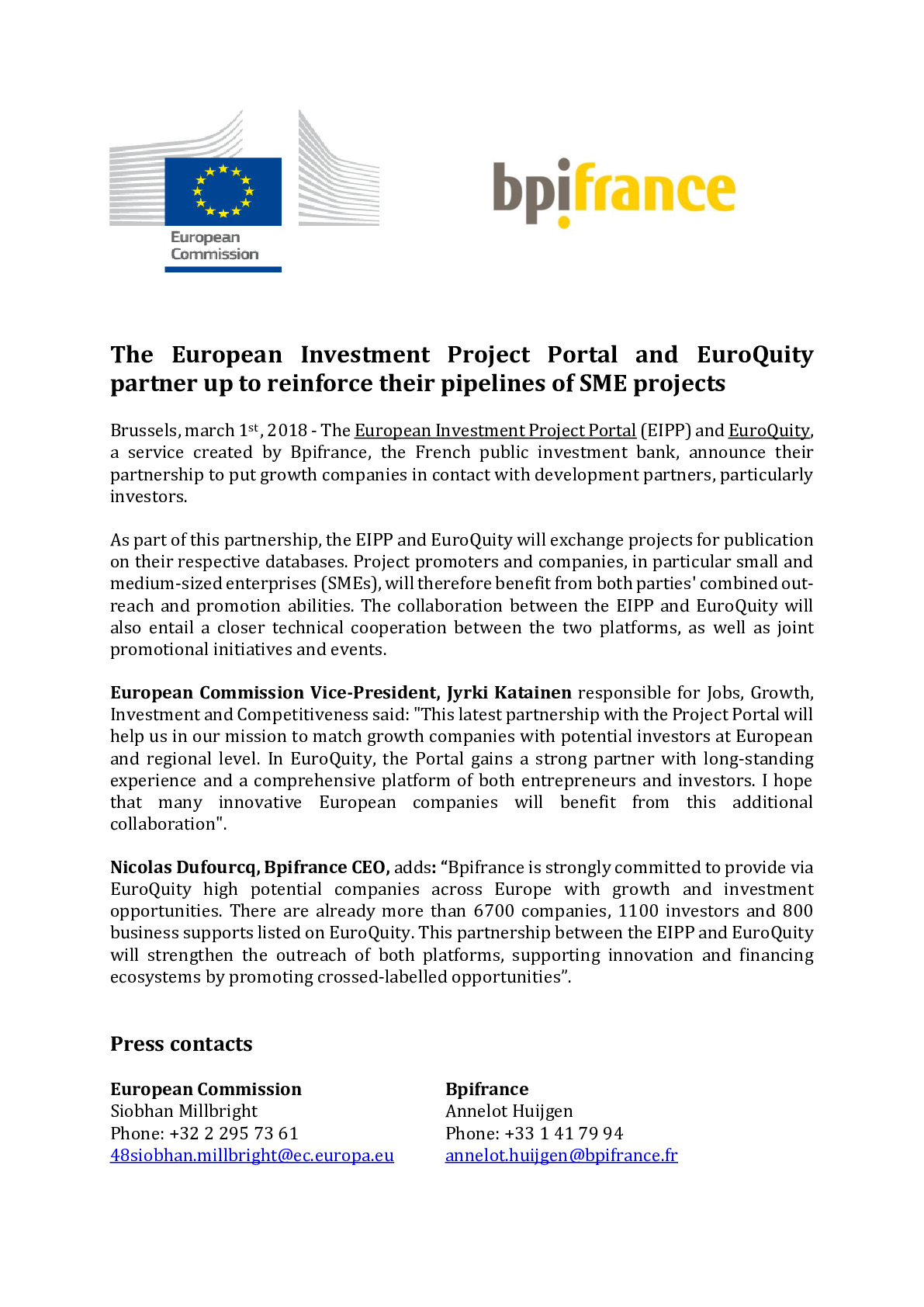 Press releaseEIPPBPI France EuroQuityfinalclean 27 02 18-pdf
