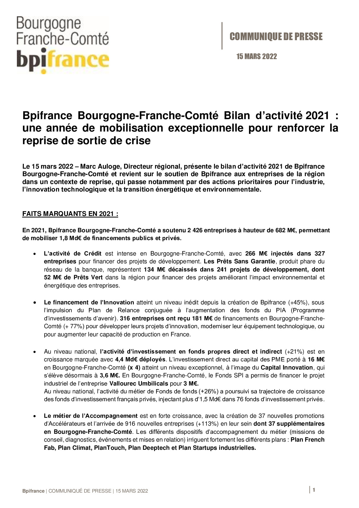 2022 03 15 – CP Bpifrance Bilan dactivite 2021 Bourgorgne-Franche-Comte-pdf