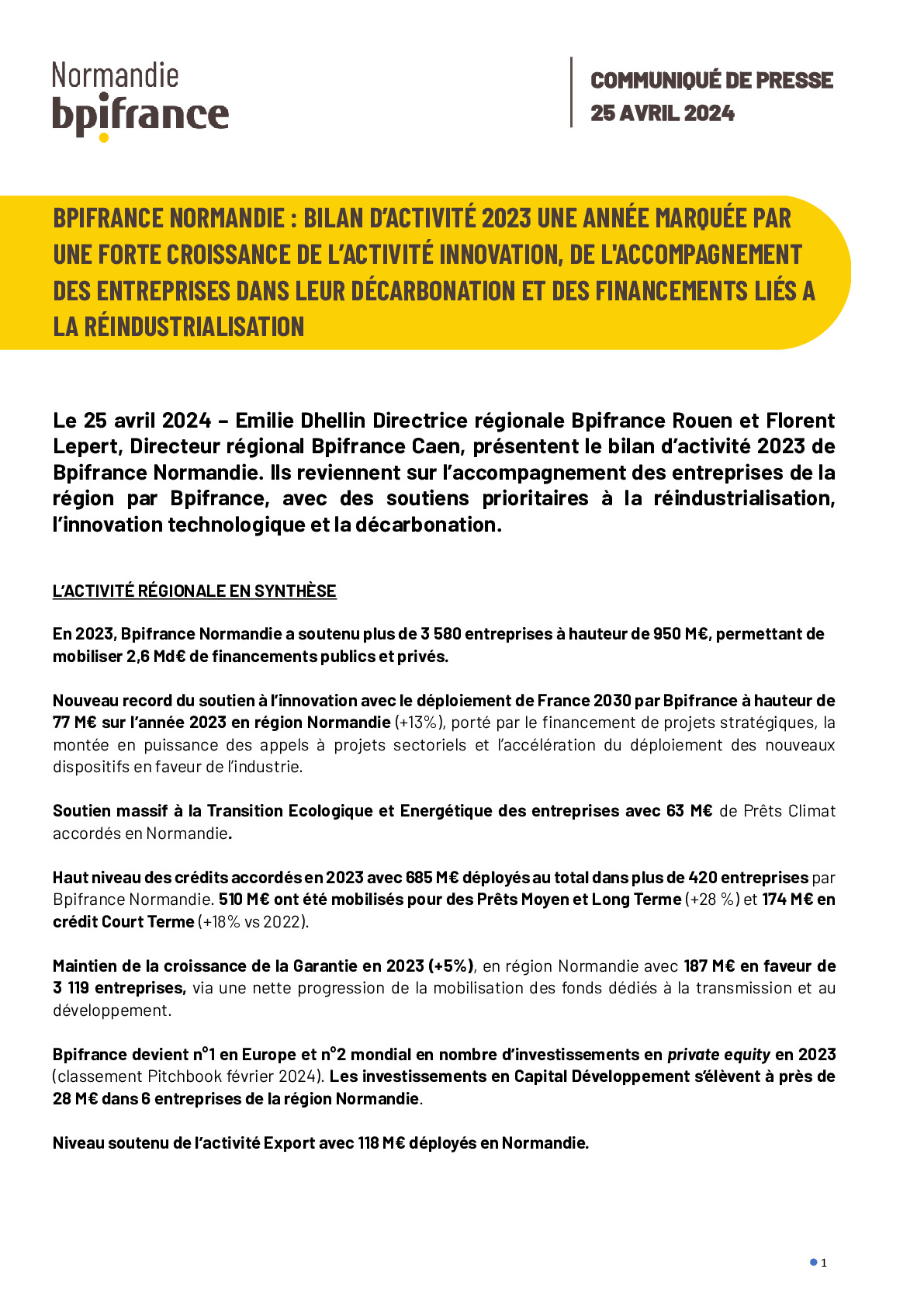 2024 04 25 – CP Bpifrance – Bpifrance Normandie  Bilan d’activité 2023-pdf