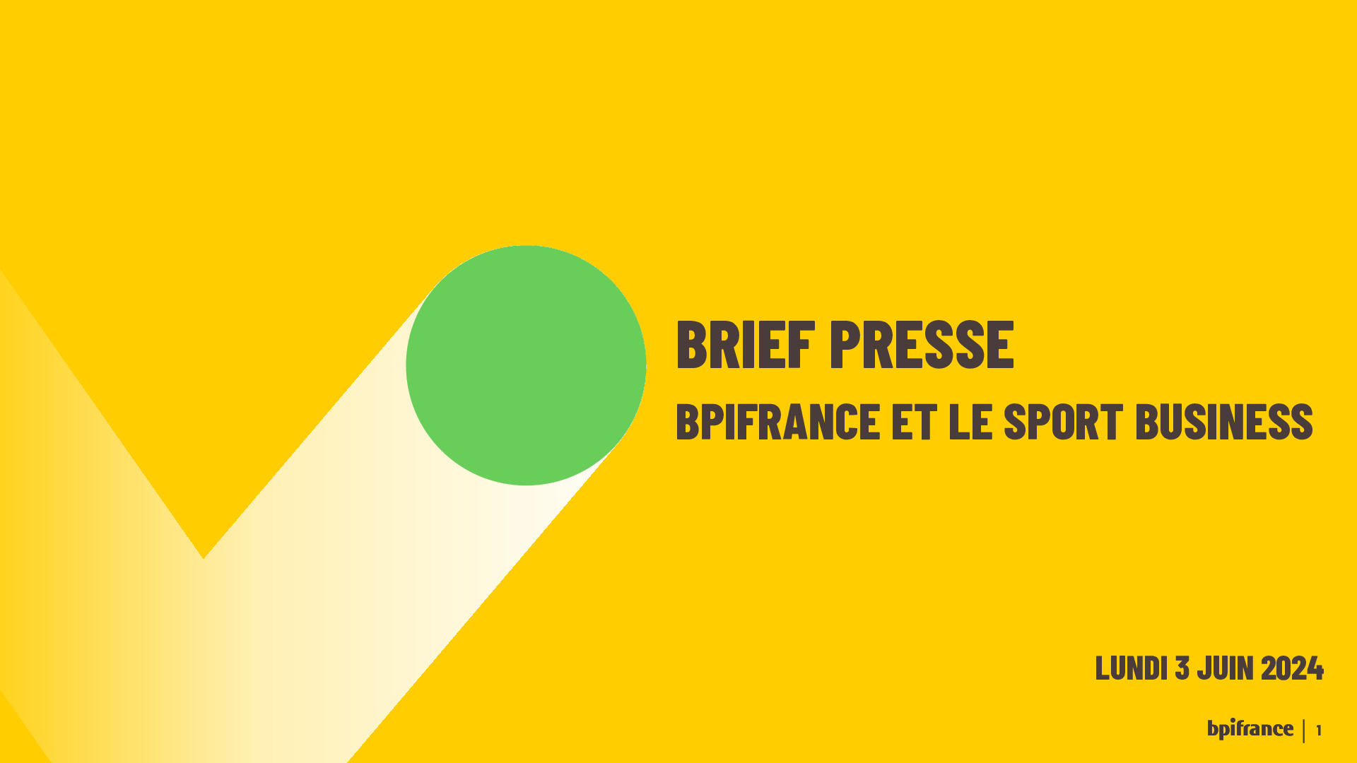 Brief de Presse – Bpifrance et le Sport Business dans le cadre de Sport Définition