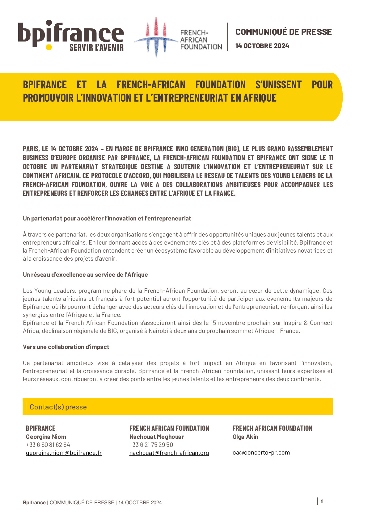 2024.10.11 – Bpifrance et la French-African foundation s’unissent VDEF