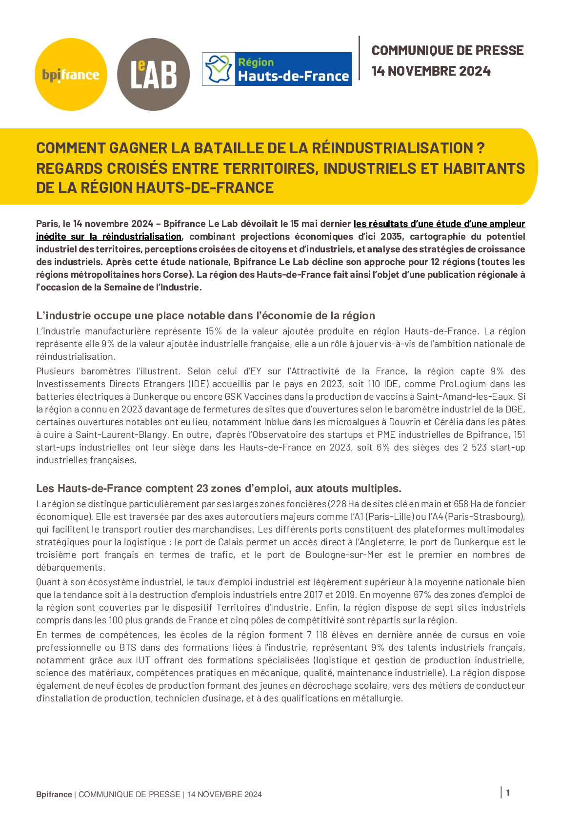 CP Bpifrance Le Lab – Industrie et Territoires_HDF