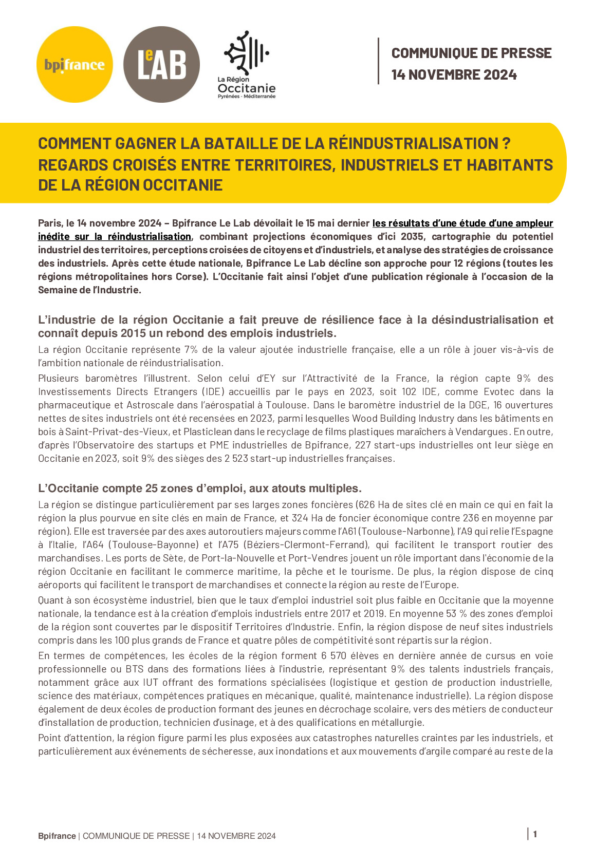 CP Bpifrance Le Lab – Industrie et Territoires_Occitanie