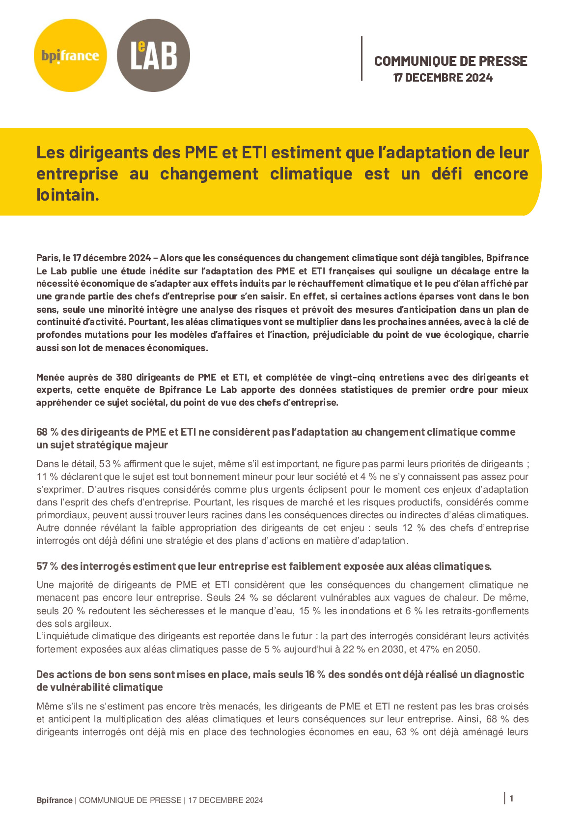 2024 12 17 – CP Bpifrance Le Lab – Etude Adaptation au changement climatique