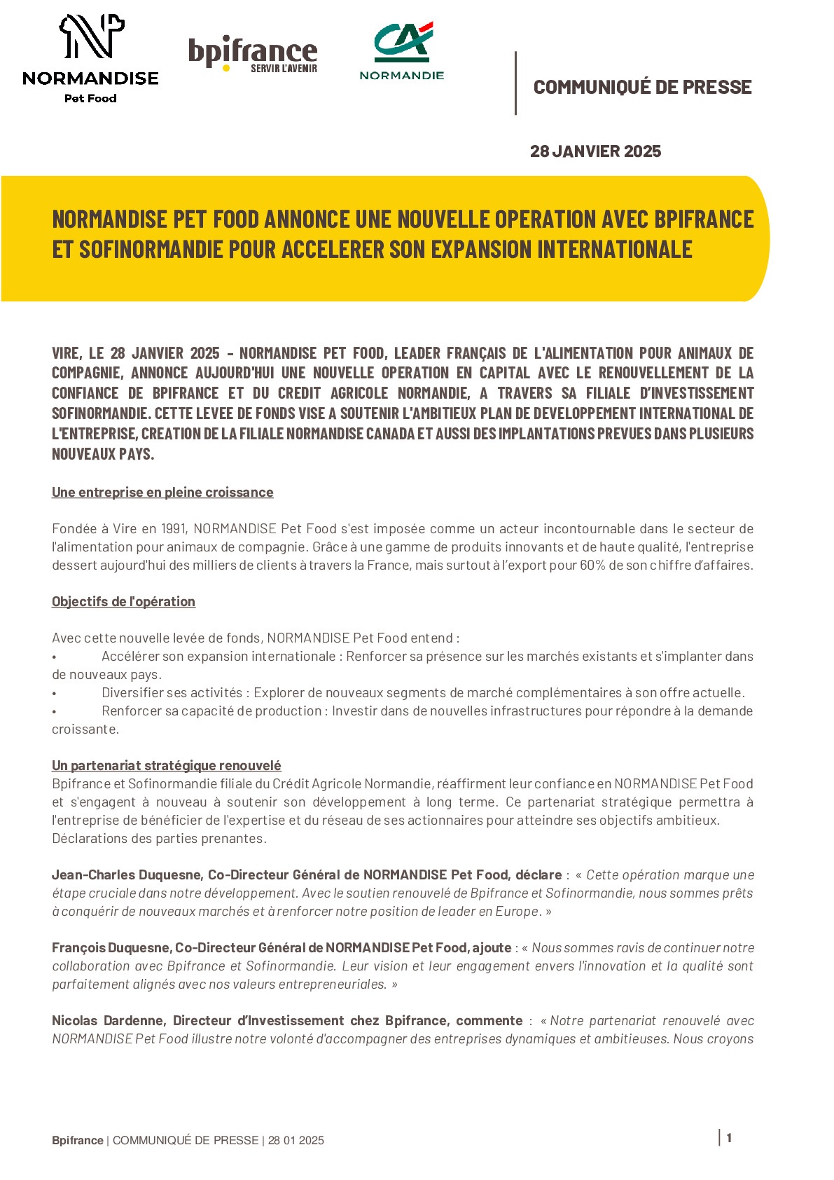 28_01_2025 – CP Bpifrance – Normandise Pet Food