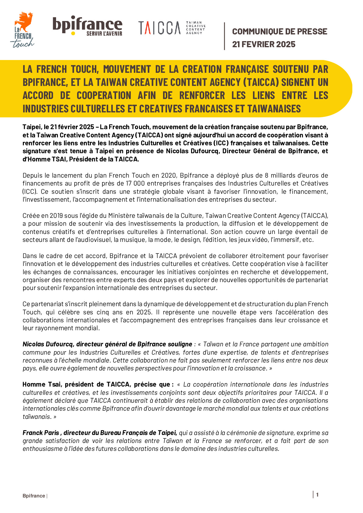 2025.02.21 – CP Bpifrance- Bpifrance et TAICCA signent un partenariat de coopération vdef