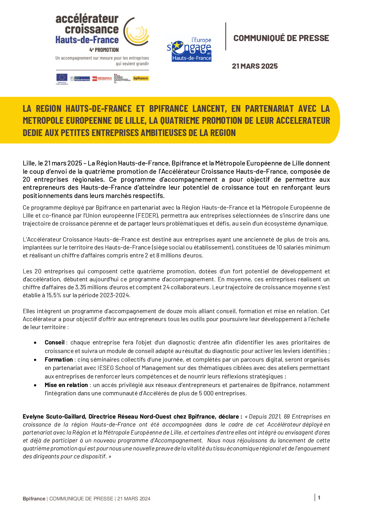 2024 03 21 – Lancement de la quatrième promotion de l’Accélérateur Croissance HDF