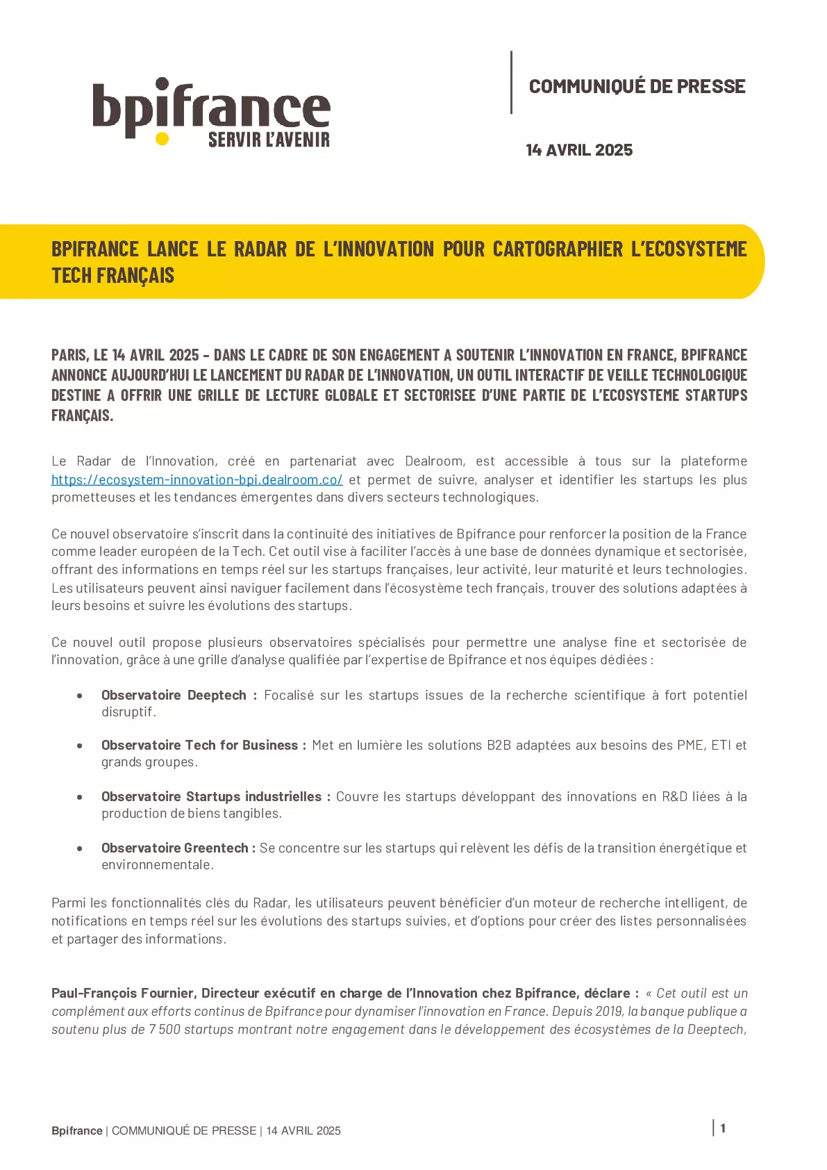 2025 04 14 CP – Radar de l’innovation