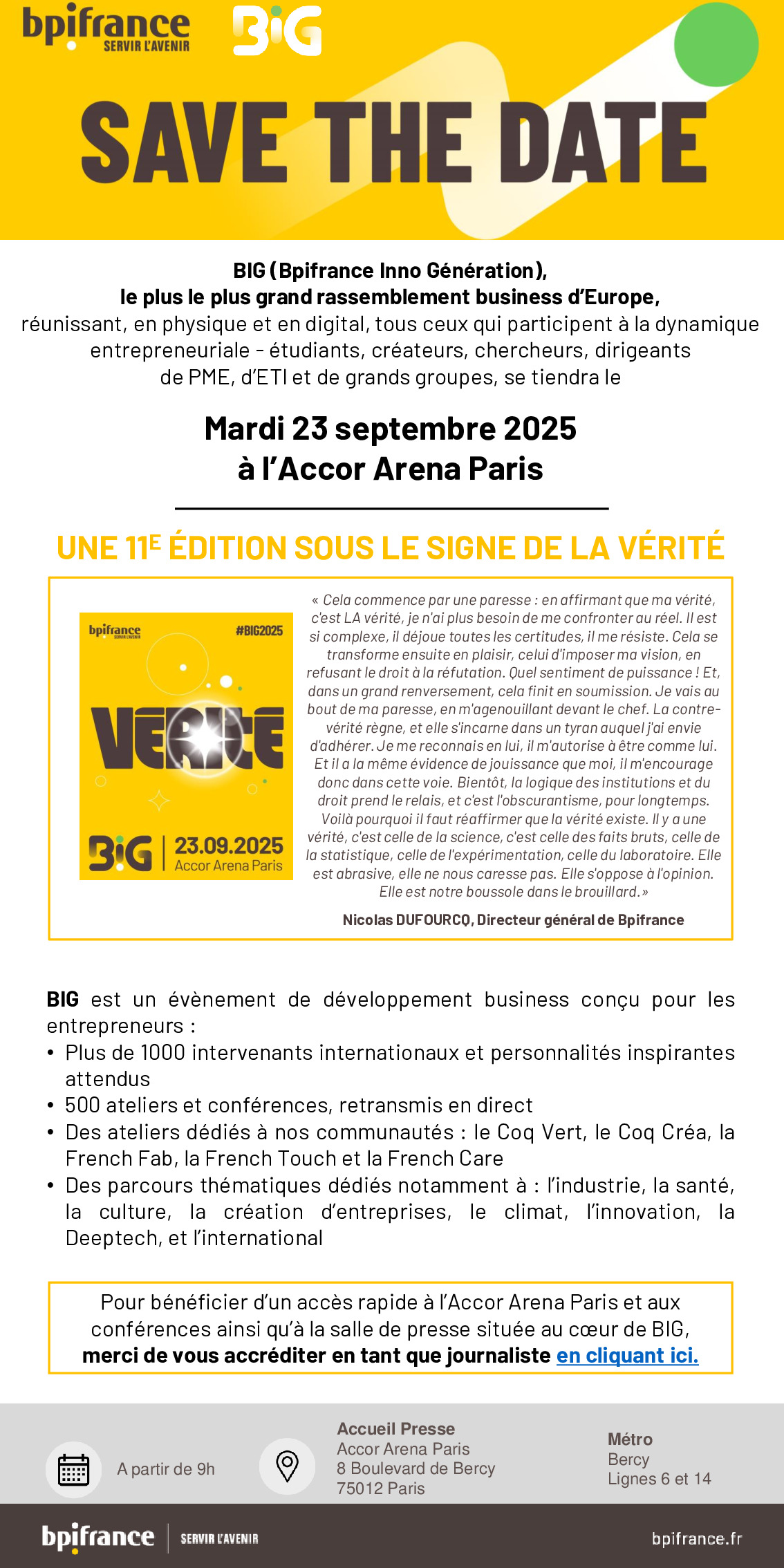 2025 09 23 – Save the date Bpifrance – BIG 11