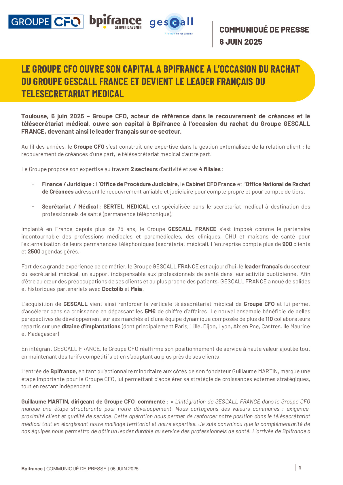 2025 06 06 – CP Bpifrance CFO