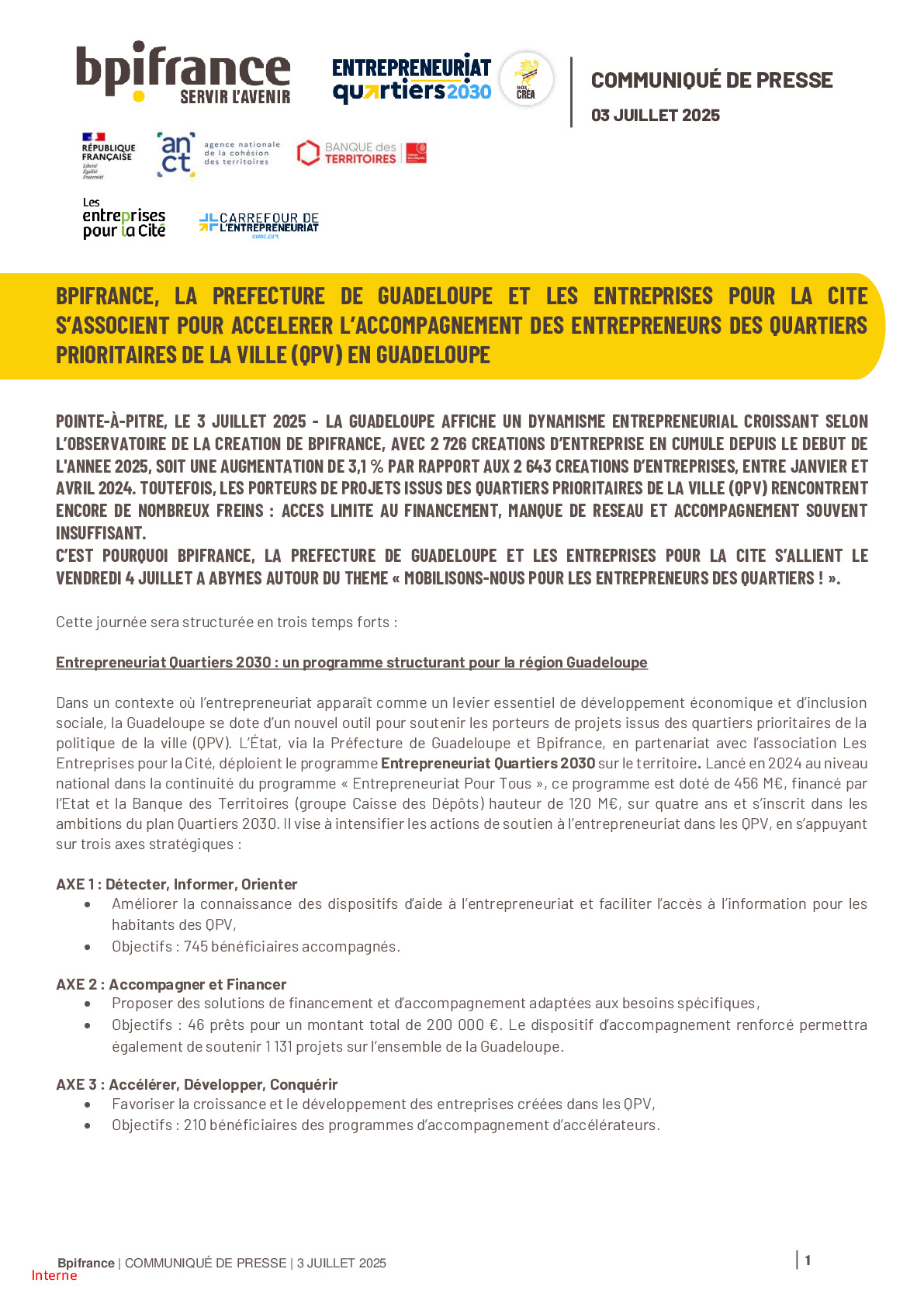 2025 07 03 – Inauguration du carrefour Guadeloupe Séminaire de lancement et Co Créa